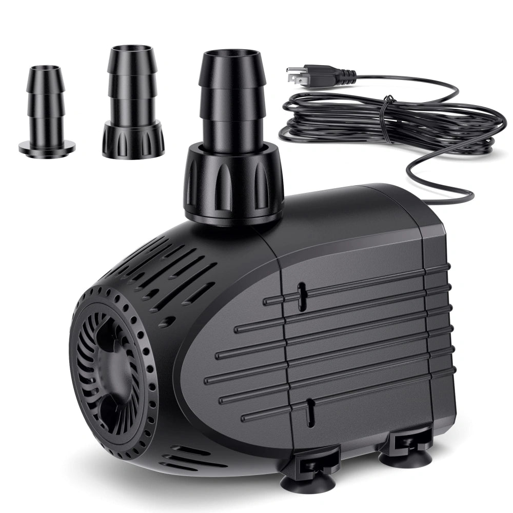 NFESOLAR 880GPH Ultra Quiet Submersible Pump - 9ft Lift, Dry Burn Protection KF206
