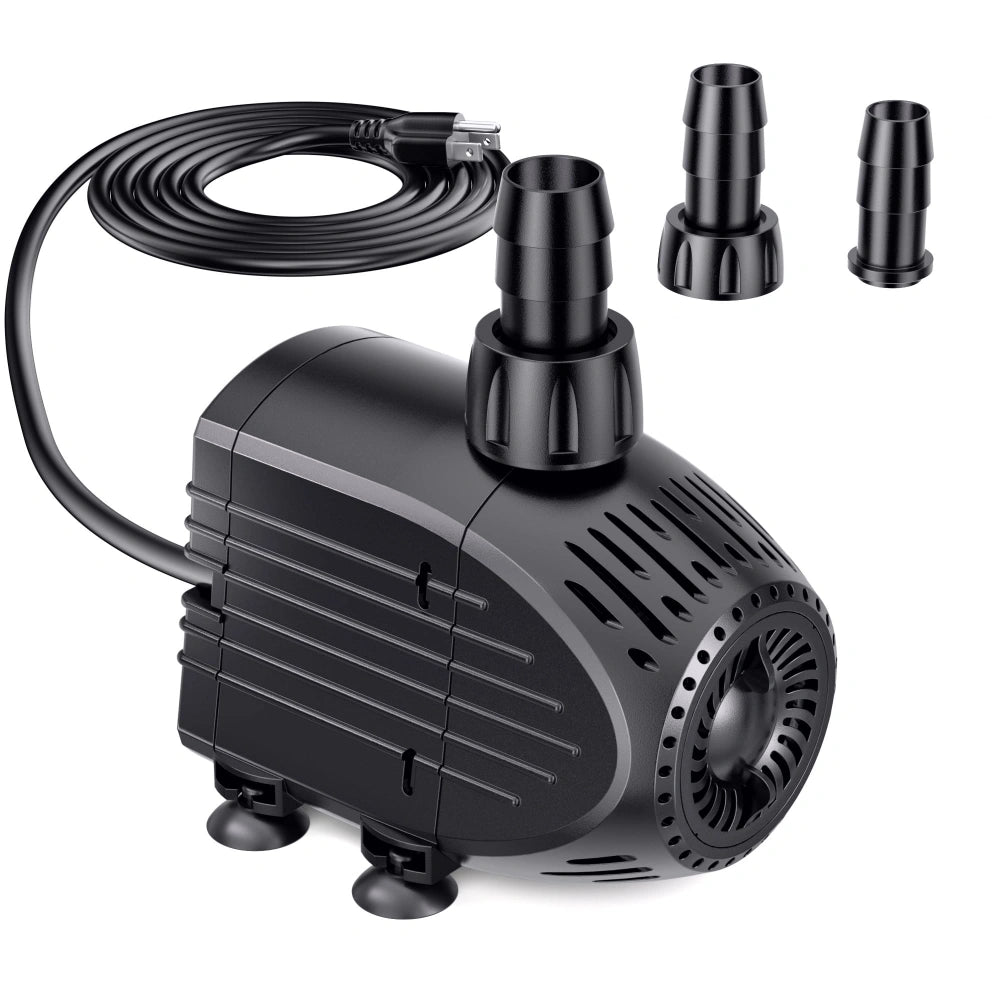 NFESOLAR 400GPH Ultra Quiet Submersible Pump | 8ft Lift, Dry Burn Protection KF205