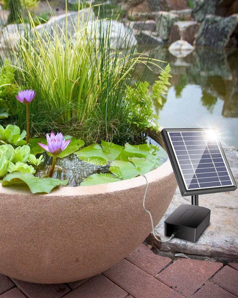 NFESOLAR Aquarium Air Pump Oxygenator – Solar Pond Aerator for Fish & Hydroponics