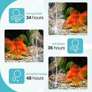 Aquarium Air Pump with Intermittent Bubbles (10S ON/OFF) for 48 Hours