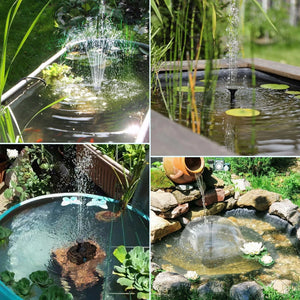 four different garden water features, each with its unique design and aesthetic appeal.